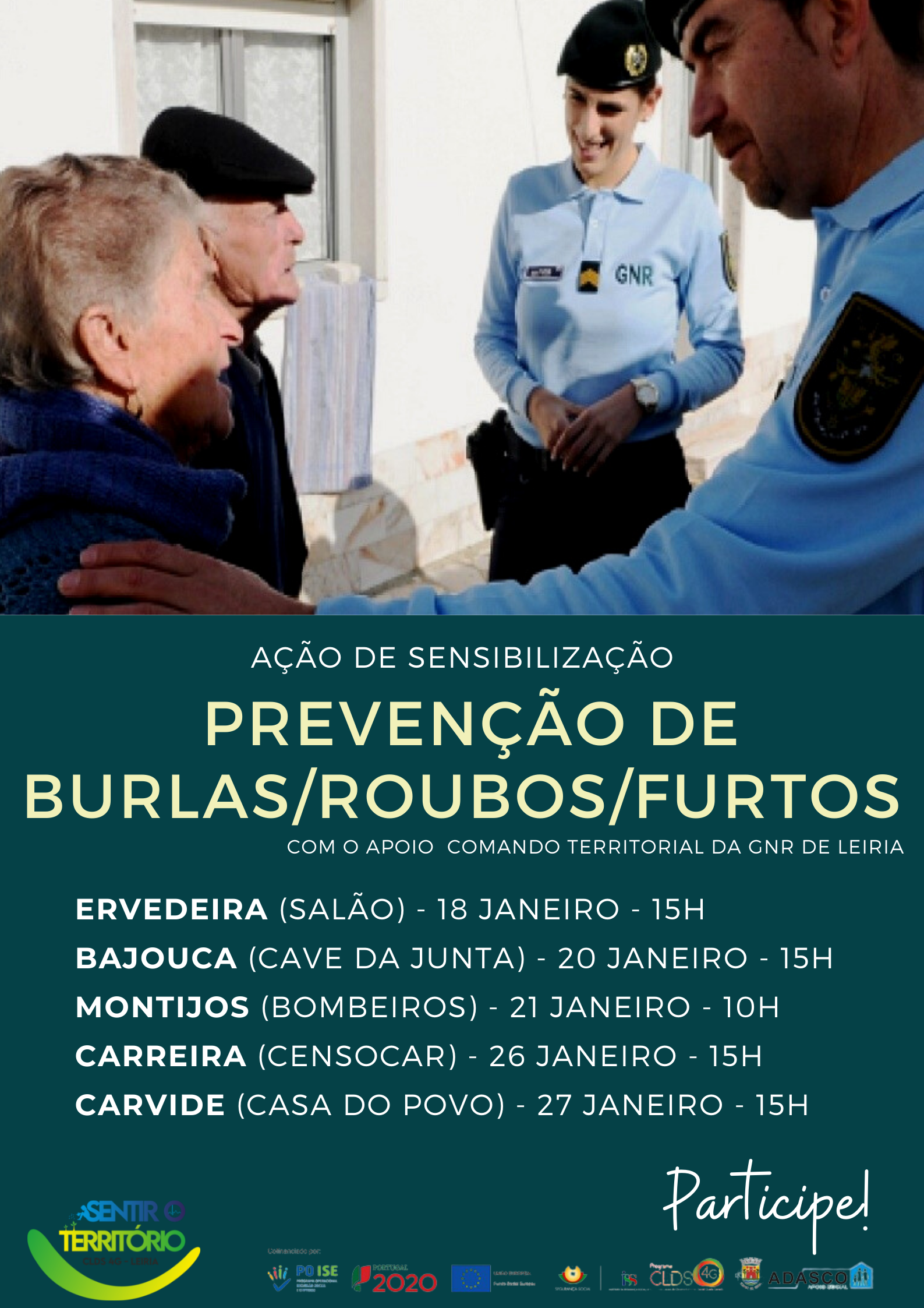 Imagem Ação de Sensibilização: Prevenção de Burlas/Roubos/Furtos