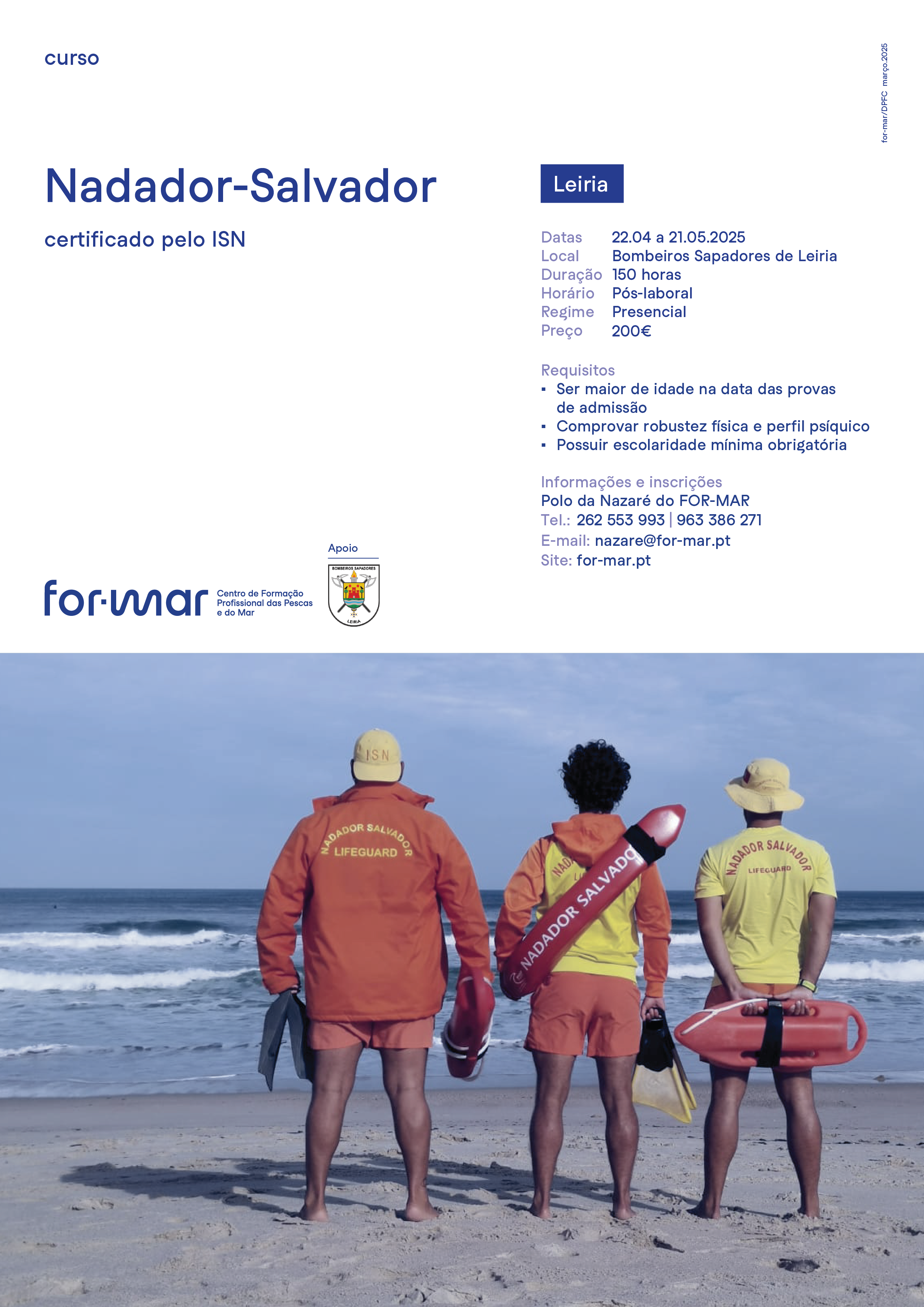 Imagem Curso ISN Nadador Salvador em Leiria - Início a 22 de abril